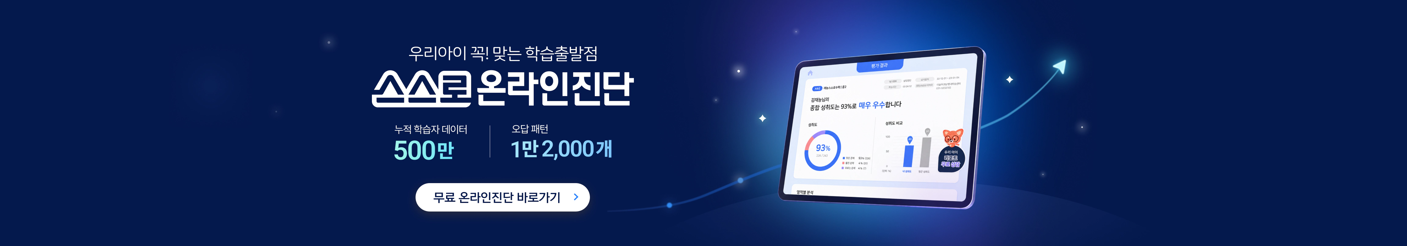 우리 아이 꼭! 맞는 학습 출발점, 스스로온라인진단